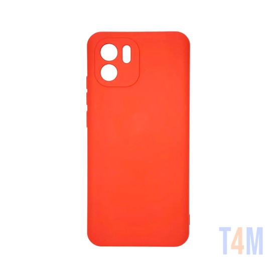 Funda de Silicona con Marco de Cámara para Xiaomi Redmi A1 Rojo